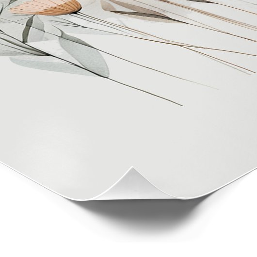 Boho Wildblume Poster (Ecke)