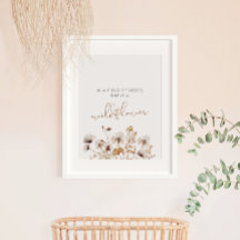 Boho Wildblume Poster