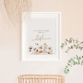 Boho Wildblume Poster