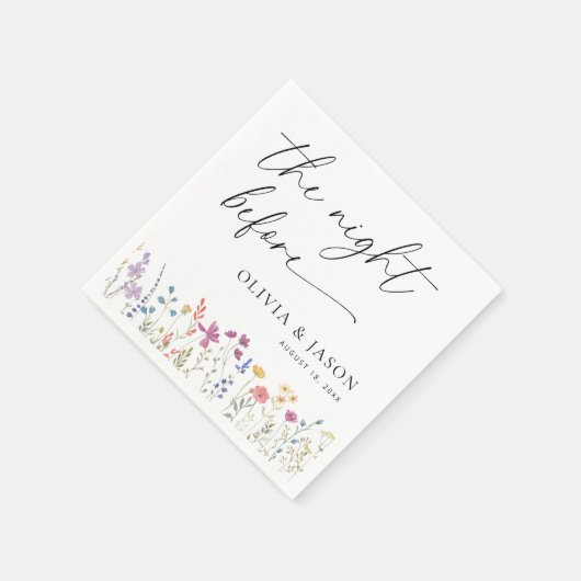 Boho Wildblume Probe Dinner Napkins Serviette (Ecke)