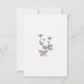 Boho Wildblume QR Code Wedding Save The Date (Rückseite)