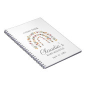 Boho Wildblume Rainbow Baby Guest Notebook Notizblock (Rechte Seite)