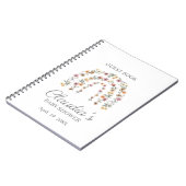 Boho Wildblume Rainbow Baby Guest Notebook Notizblock (Linke Seite)