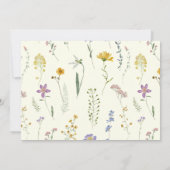 Boho Wildblume Ratschläge für Eltern Dankeskarte (Rückseite)