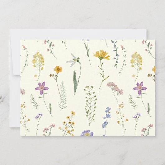 Boho Wildblume Ratschläge für Eltern Dankeskarte (Rückseite)