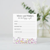 Boho Wildblume Ratschläge und Wünsche Duschkarte (Stehend Vorderseite)