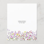 Boho Wildblume Ratschläge und Wünsche Duschkarte (Rückseite)