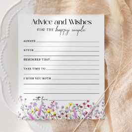 Boho Wildblume Ratschläge und Wünsche Duschkarte