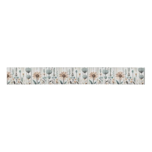 Boho Wildblume Ripsband (Vorderseite)