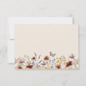 Boho Wildblume RSVP-Karte RSVP Karte (Rückseite)