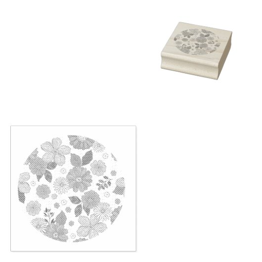 Boho Wildblume Rubber Briefmarke Gummistempel (Stempel)