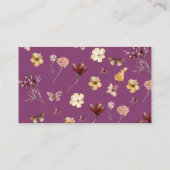 Boho Wildblume Rustic Berry Lila Wedding Rsvp Begleitkarte (Rückseite)