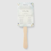 Boho Wildblume Rustic Green Wedding Program Fächer (Rückseite)