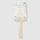 Boho Wildblume Rustic Green Wedding Program Fächer (Vorderseite)