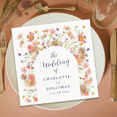 Boho Wildblume Rustikale Blumenhochzeit Serviette