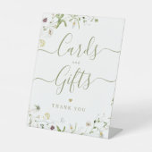 Boho Wildblume rustikale Hochzeitskarten und Gesch Sockelschild (Vorderseite)