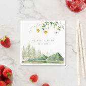 Boho Wildblume Rustikale Waldhochzeit Serviette (Beispiel)