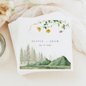 Boho Wildblume Rustikale Waldhochzeit Serviette