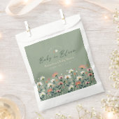 Boho Wildblume Sage Green Baby in Blütendusche Geschenktütchen (Ausgeschnitten)