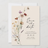 Boho Wildblume Save the Date (Vorderseite)