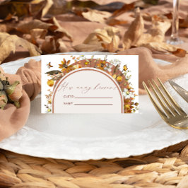 Boho Wildblume schätzt wie viele Kisses Bridal Gam Begleitkarte