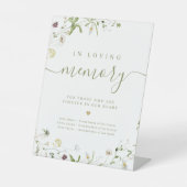 Boho Wildblume Skript rustikal in der Liebe Erinne Sockelschild (Vorderseite)