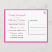 Boho Wildblume Spring Floral Just Married Wedding Ankündigungspostkarte (Rückseite)