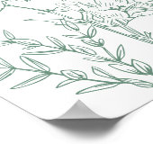 Boho Wildblume Spring Green Wedding Willkommenszei Poster (Ecke)