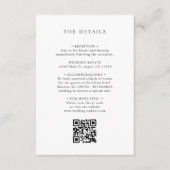 BOho Wildblume Spring WEDING DETAILS QR CODE Begleitkarte (Vorderseite)