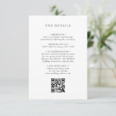 BOho Wildblume Spring WEDING DETAILS QR CODE Begleitkarte (Stehend Vorderseite)