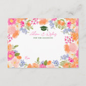 Boho Wildblume Summer Abschluss Ratschläge Wünsche Begleitkarte (Vorderseite)