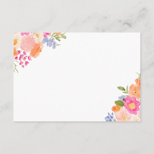 Boho Wildblume Summer Abschluss Ratschläge Wünsche Begleitkarte (Rückseite)