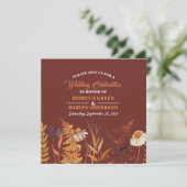 Boho Wildblume Terracotta Herbstliche Hochzeit im (Stehend Vorderseite)