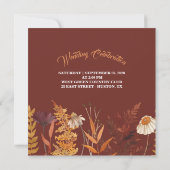 Boho Wildblume Terracotta Herbstliche Hochzeit im (Rückseite)