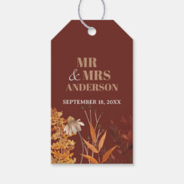 Boho Wildblume Terracotta Herbstliche Hochzeit im  Geschenkanhänger