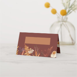 Boho Wildblume Terracotta Herbstliche Hochzeit im  Platzkarte