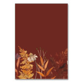 Boho Wildblume Terracotta Herbstliche Hochzeit im  Tischnummer (Rückseite)