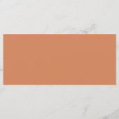 Boho Wildblume Terracotta Hochzeit Menükarte (Rückseite)