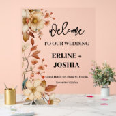 Boho Wildblume Terracotta Wedding Acrylschild (Hochzeit)
