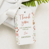 Boho Wildblume Thema Danke Tag Geschenkanhänger