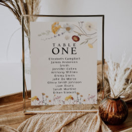 Boho Wildblume Tischkarten Einladung