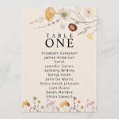 Boho Wildblume Tischkarten Einladung (Vorderseite)