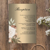 Boho Wildblume und elegante Hochzeitsempfang Begleitkarte