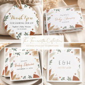 Boho Wildblume und Grace Chic Botanisch Pappteller