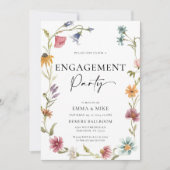 Boho Wildblume Verlobung Einladung (Vorderseite)