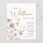 Boho Wildblume Watercolor Baby Dusche Mädchen einl (Vorderseite)