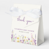 Boho Wildblume Watercolor Baby Girl Dusche Geschenkschachtel (Vorderseite)