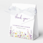 Boho Wildblume Watercolor Baby Girl Dusche Geschenkschachtel (Vorderseite)