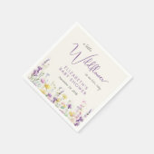 Boho Wildblume Watercolor Babydusche Serviette (Ecke)