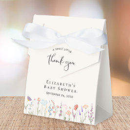 Boho Wildblume Watercolor Babydusche Vielen Dank Geschenkschachtel